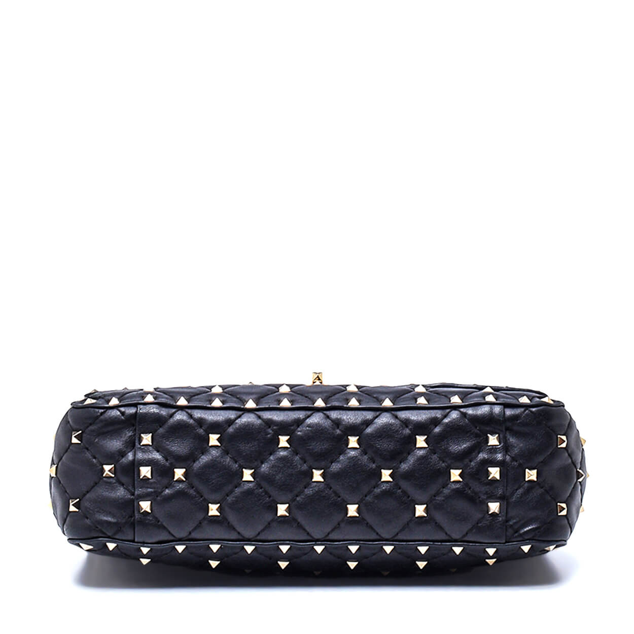 Valentino -Black Small Rockstud Spike Logo Shoulder Bag